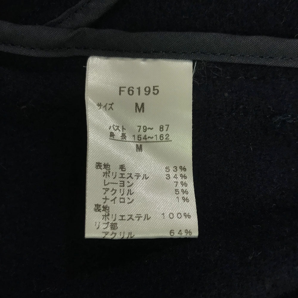 FRED PERRY フレッドペリー ウールブレンド チェック柄 ピーコート M ネイビー×グリーン レディース