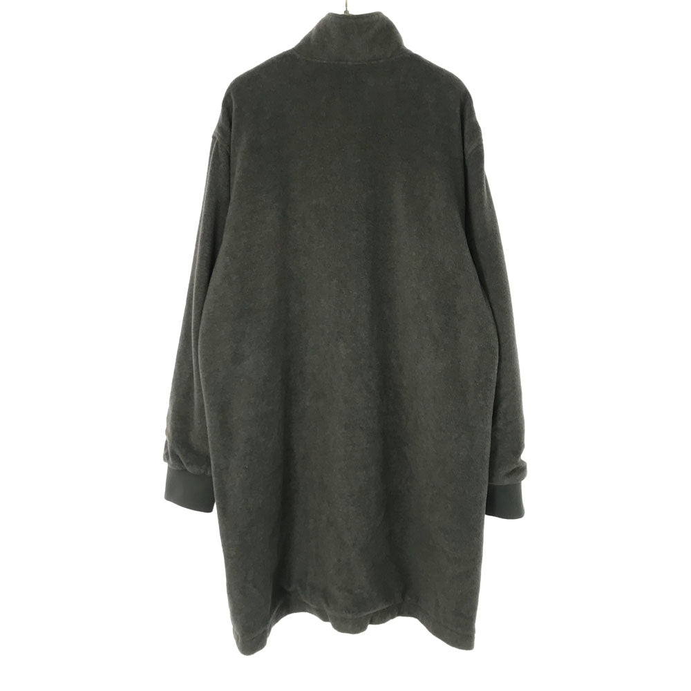 mila schon ミラショーン 90s 日本製 オールド ロゴ刺繍 スタンドカラー フリース コート L グレー メンズ