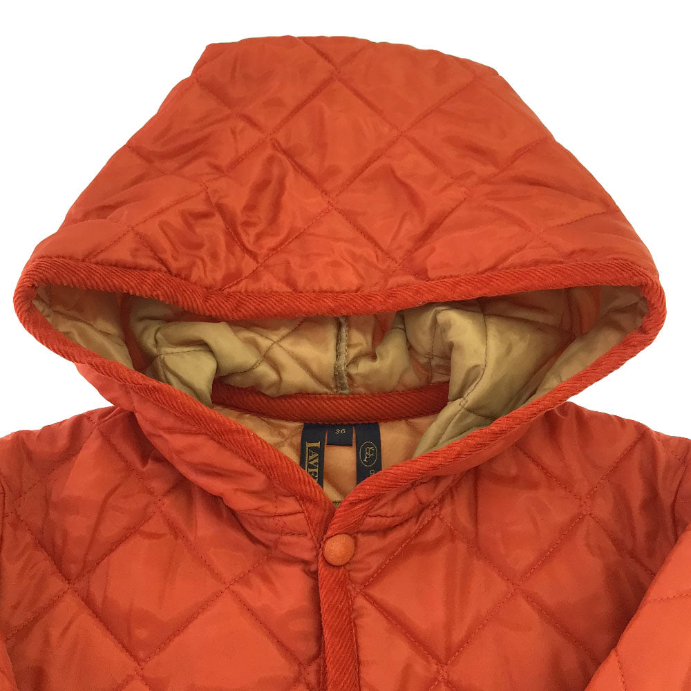 ラベンハム フーディー キルティングジャケット 36 オレンジ LAVENHAM メンズ