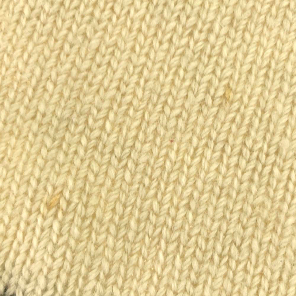 ルノックス 90s ウール オールド 幾何学柄 長袖 モックネック セーター ホワイト×ブラウン ニット メンズ