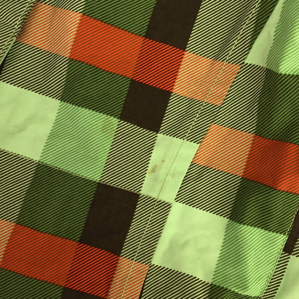 BURTON バートン 刺繍 スノーボード カーゴパンツ S グリーン×オレンジ 裏メッシュ ベンチレーション 裾ファスナー メンズ