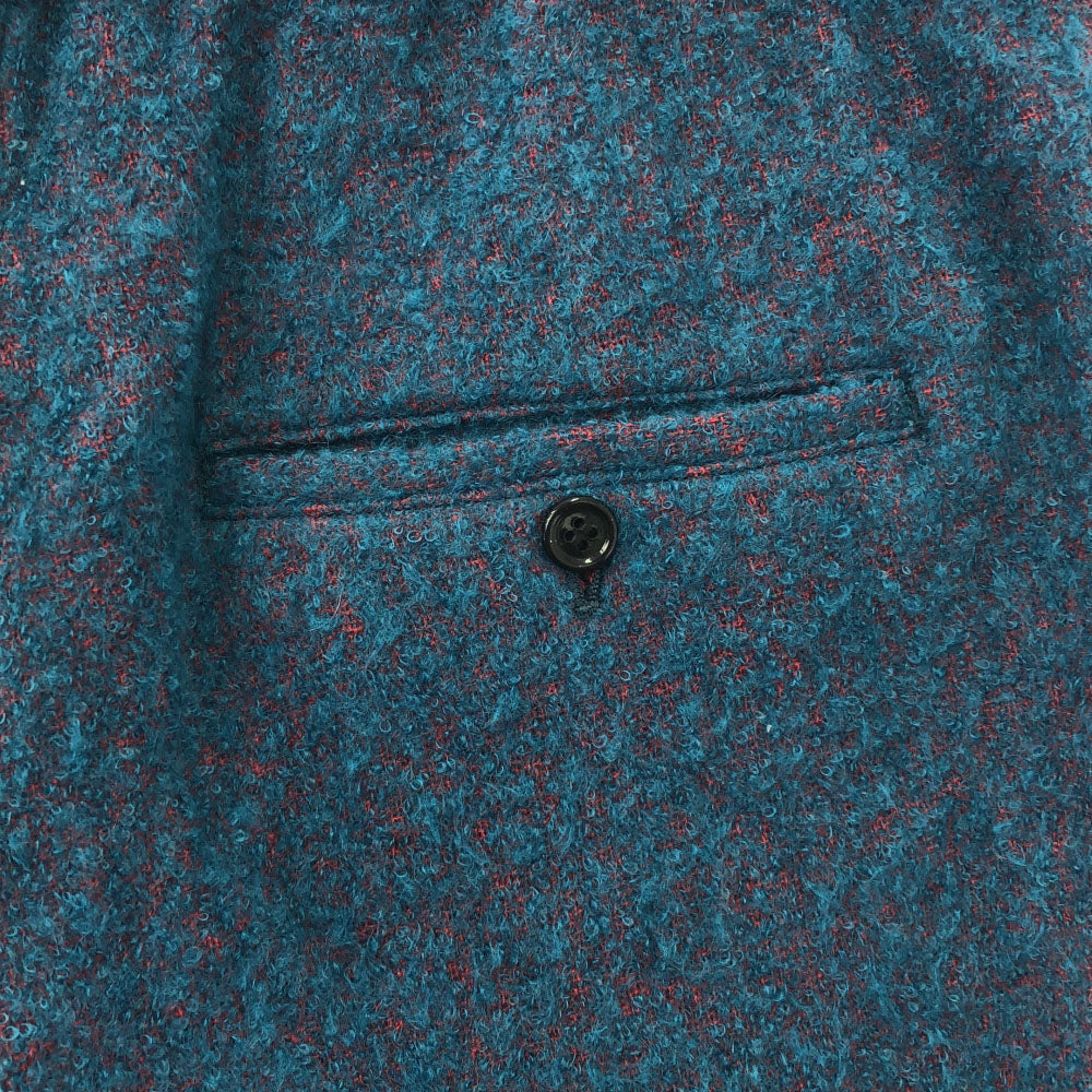 未使用 ジュリアンデイヴィッド 日本製 ミックス ウールパンツ M エメラルドグリーン ウエストゴム メンズ