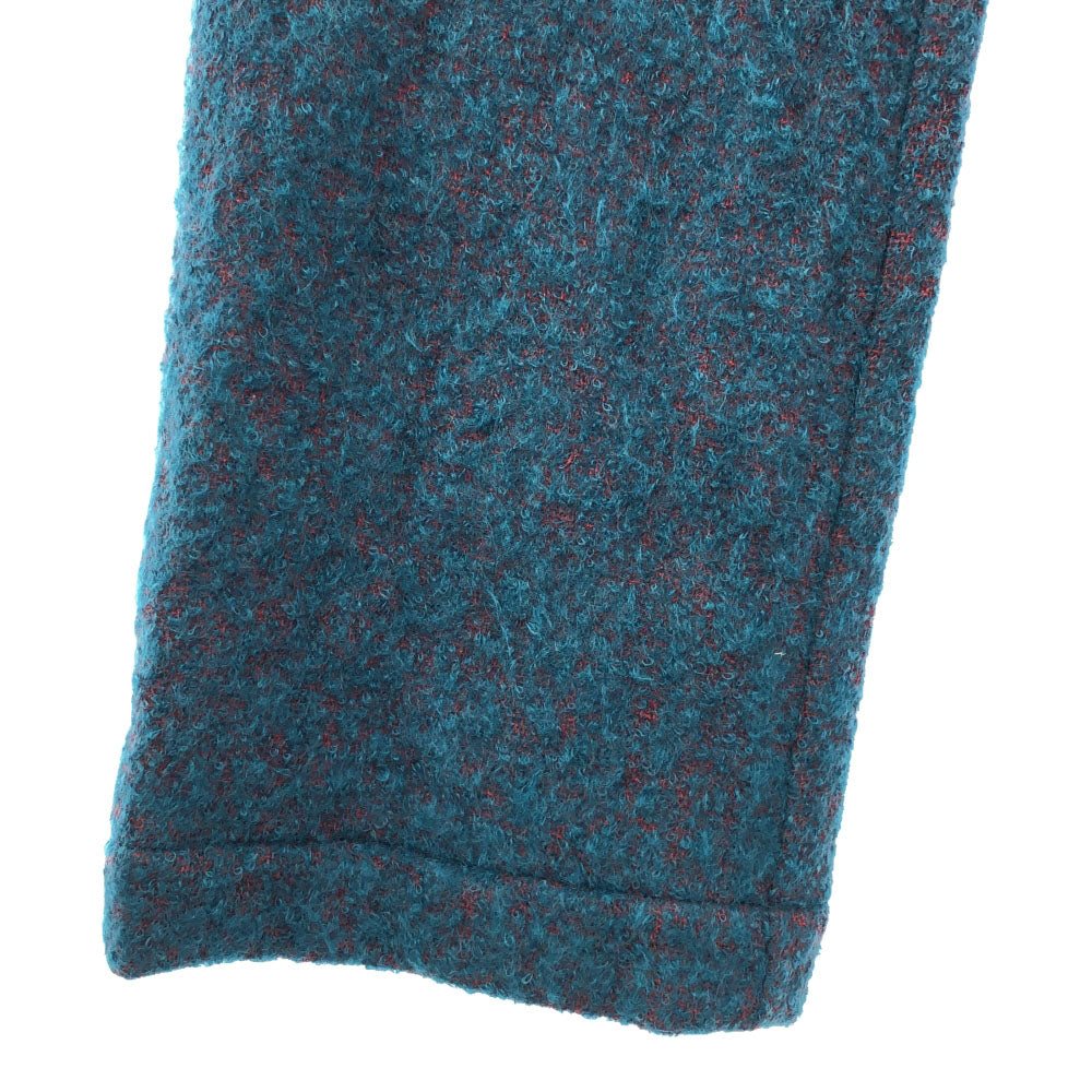 未使用 ジュリアンデイヴィッド 日本製 ミックス ウールパンツ M エメラルドグリーン ウエストゴム メンズ