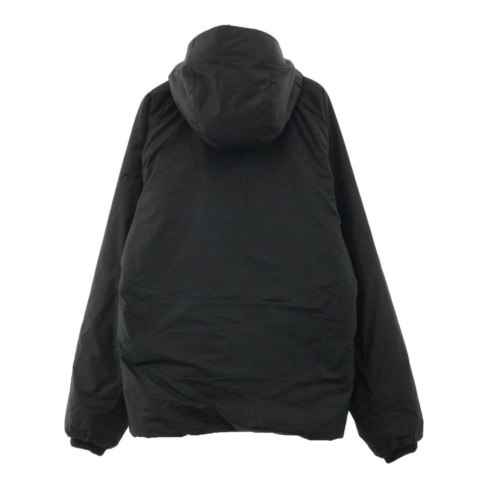 HAGLOFS ホグロフス ロゴプリント フード付き 中綿ジャケット M ブラック アウトドア メンズ