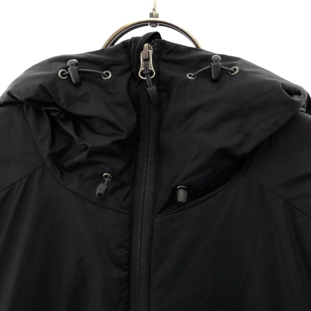 HAGLOFS ホグロフス ロゴプリント フード付き 中綿ジャケット M ブラック アウトドア メンズ