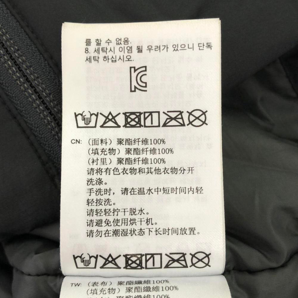 HAGLOFS ホグロフス ロゴプリント フード付き 中綿ジャケット M ブラック アウトドア メンズ