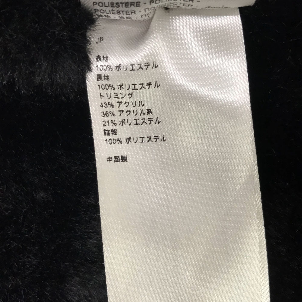 Desigual デシグアル ファーフード付き 中綿ジャケット S ブラック 裏ボア レディース