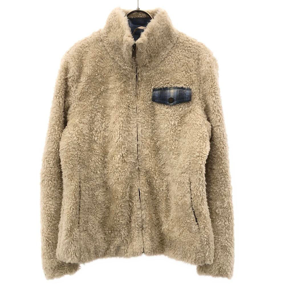 PENDLETON ペンドルトン フルジップ スタンドカラー ボアジャケット S ベージュ 裏地付き メンズ
