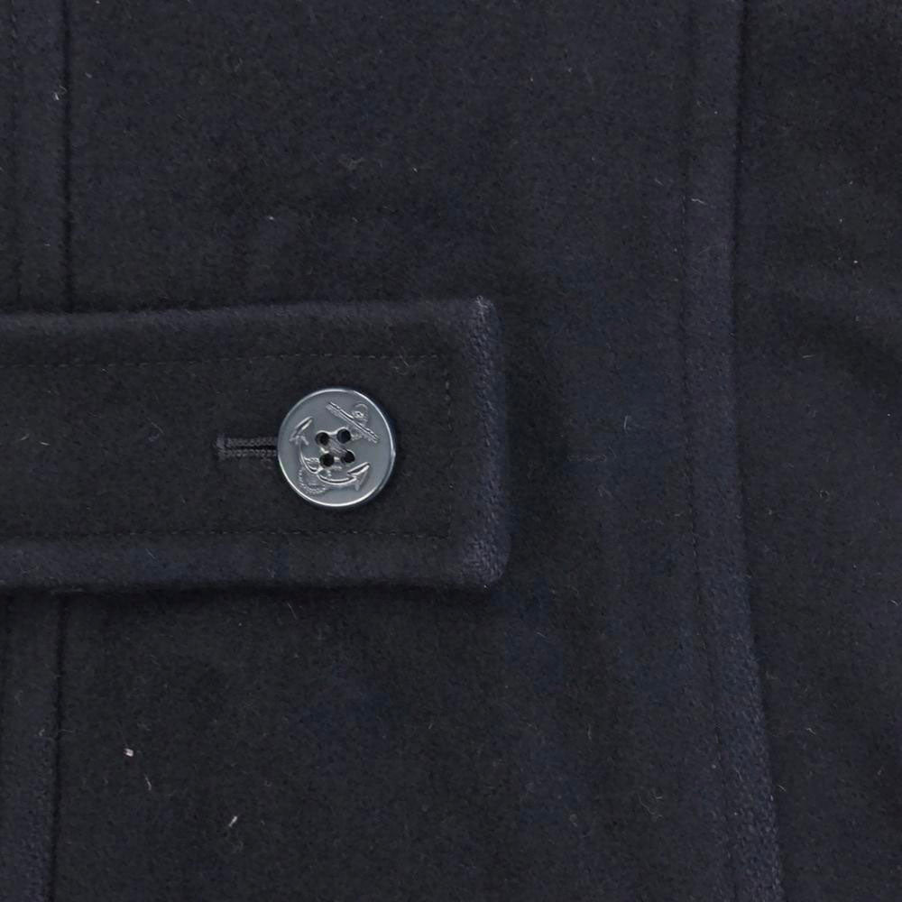 FRED PERRY フレッドペリー ウールブレンド ピーコート S ネイビー レディース