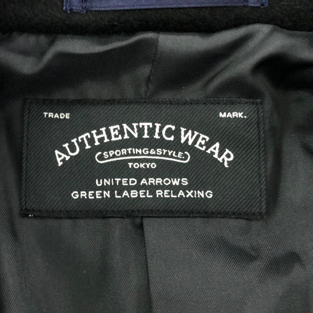 green label relaxing グリーンレーベルリラクシング 未使用 UNITED ARROWS ウールブレンド ピーコート M ネイビー タグ付き ユナイテッドアローズ メンズ