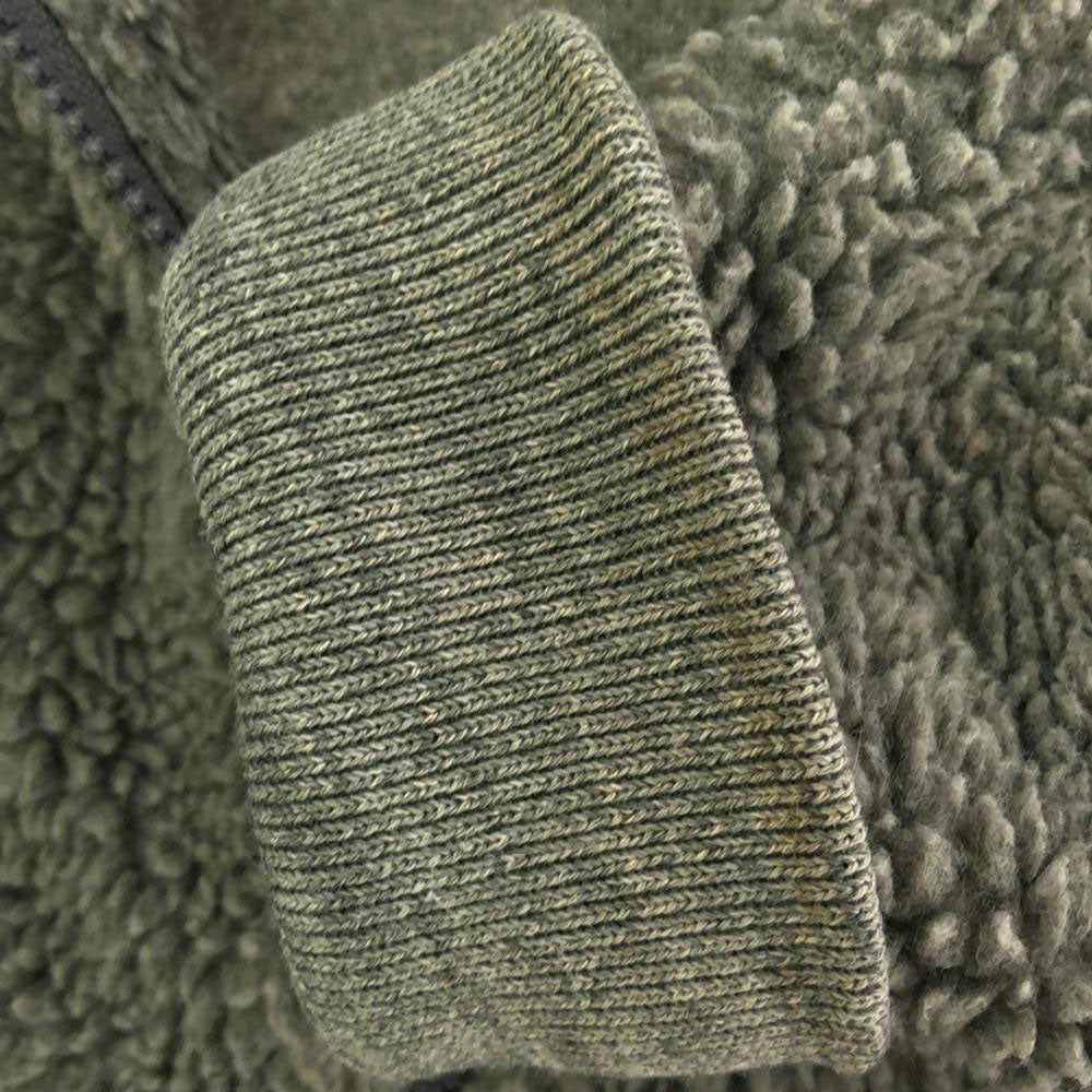 ジムフレックス ロゴ刺繍 フード付き ボア フリースジャケット M グレー GYMPHLEX レディース