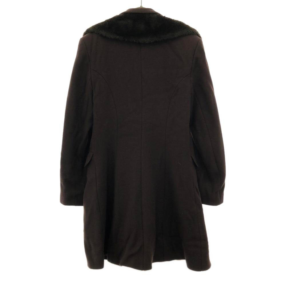 ARMANI JEANS アルマーニジーンズ 90s イタリア製 オールド ウールコート 6 ブラウン レディース