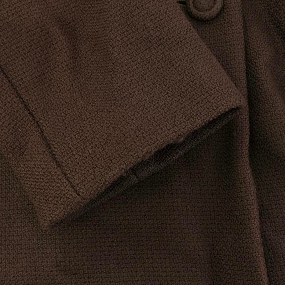 ARMANI JEANS アルマーニジーンズ 90s イタリア製 オールド ウールコート 6 ブラウン レディース