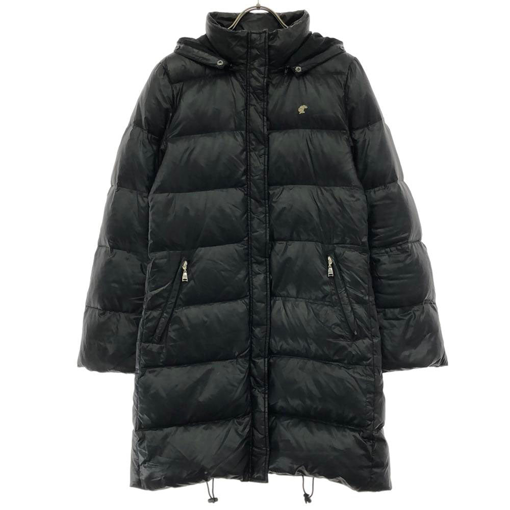 LOVELESS ラブレス 三陽商会 ロゴ刺繍 フード付き ダウンコート 36 ブラック レディース