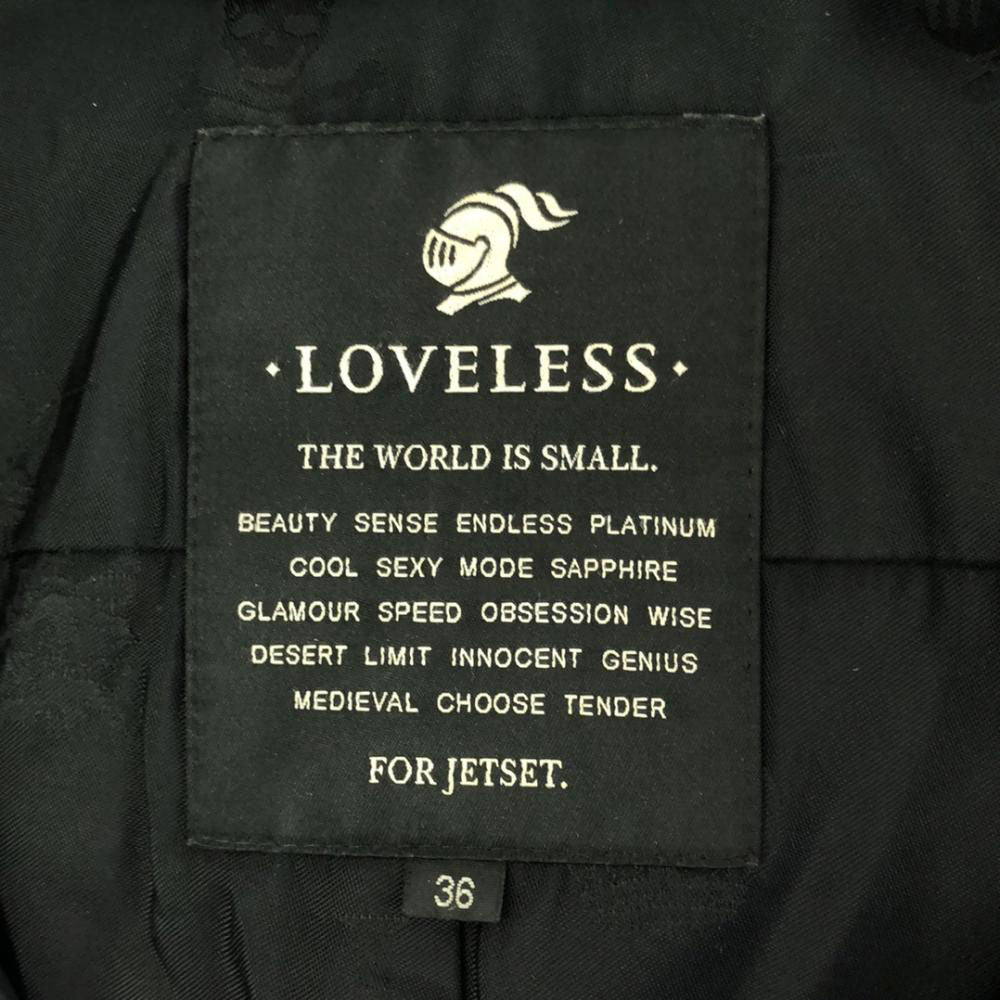 LOVELESS ラブレス 三陽商会 ロゴ刺繍 フード付き ダウンコート 36 ブラック レディース