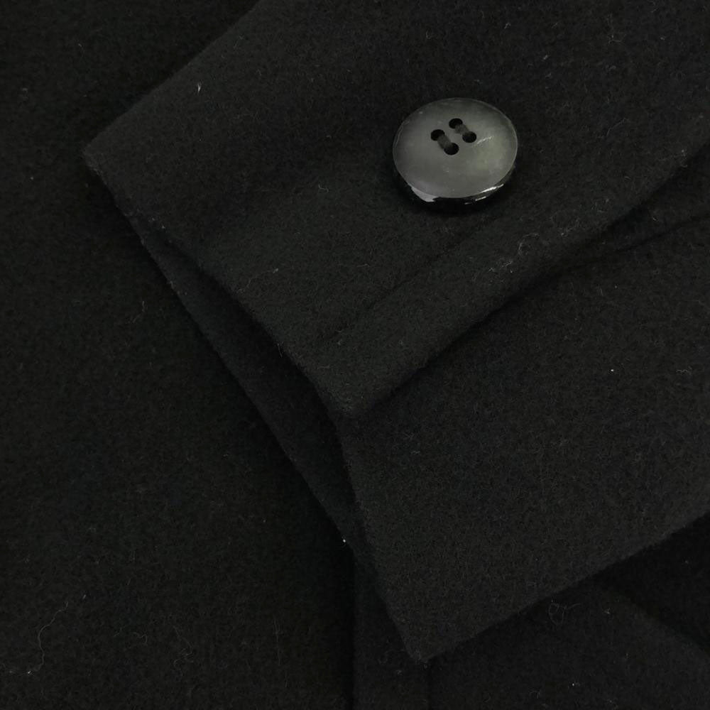 YVES SAINT LAURENT イヴサンローラン 90s ウール オールド ステンカラーコート S ブラック レディース