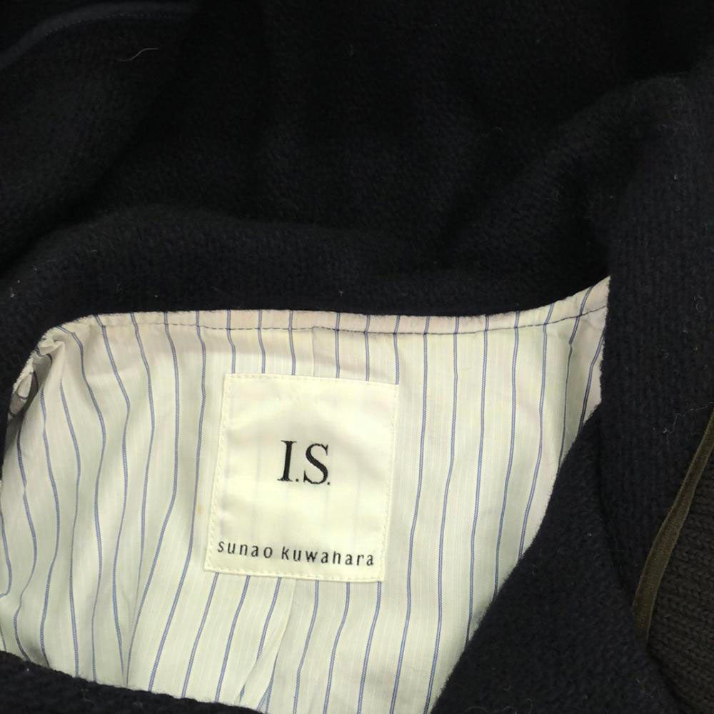 I.S.sunao kuwahara アイエススナオクワハラ フーデッド コート ネイビー レディース