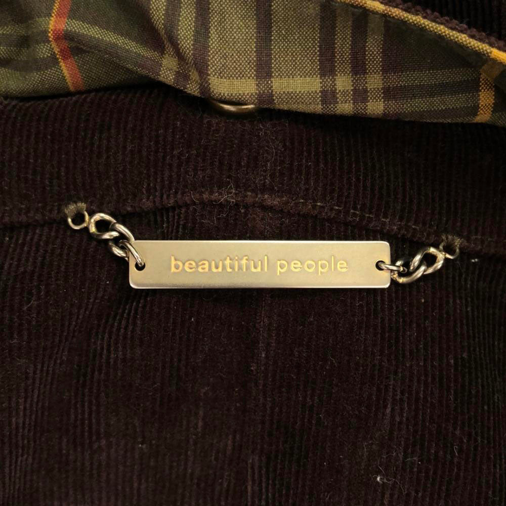 beautiful people ビューティフルピープル チェック ジャケット 36 オリーブ レディース