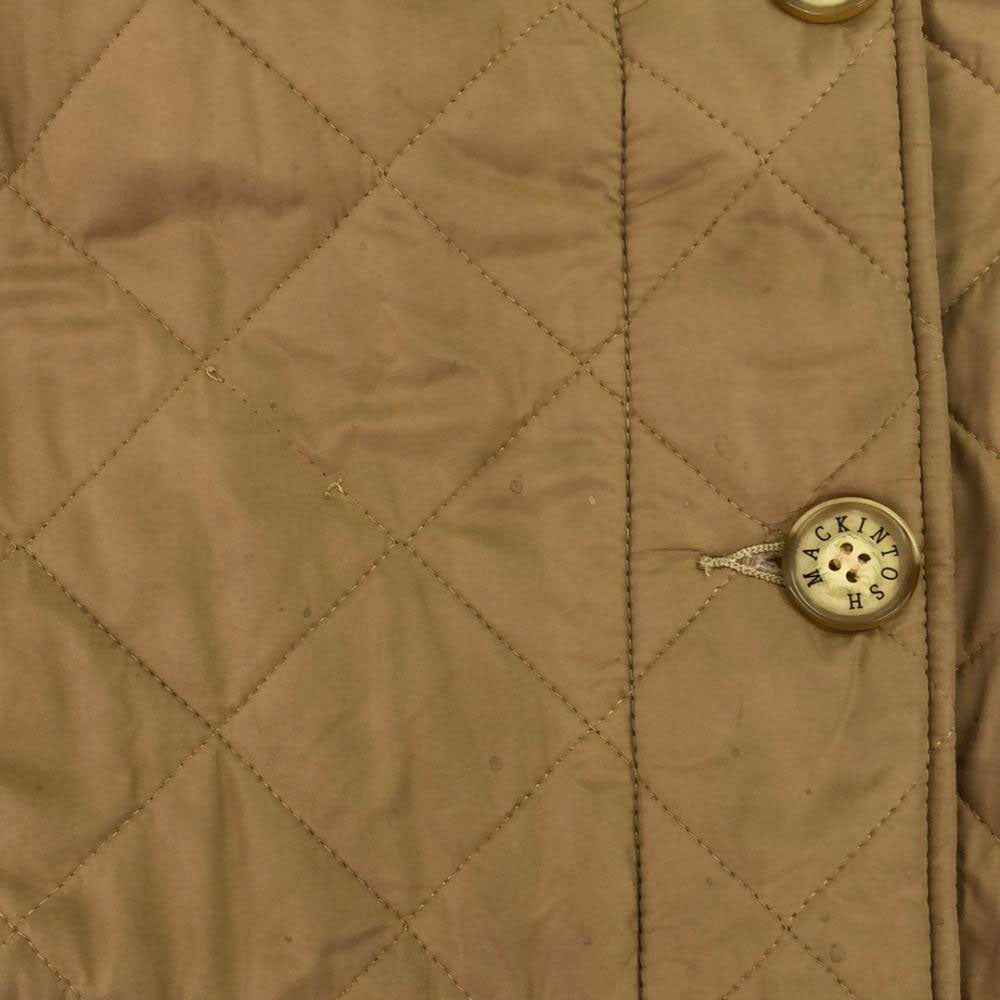 MACKINTOSH SCOTLAND マッキントッシュスコットランド フード付き キルティングコート 36 ベージュ 裏ボア レディース
