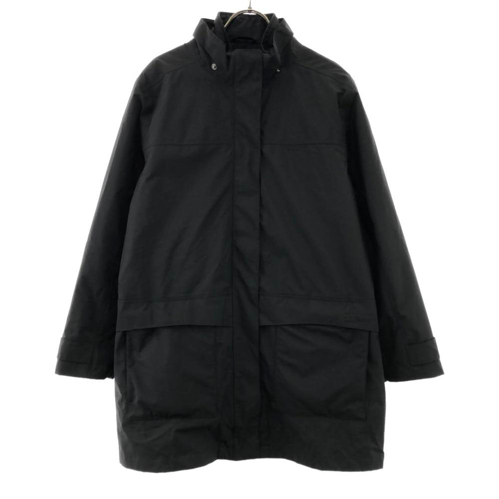 L.L.Bean エルエルビーン ノーカラーコート L ブラック ライナー付き レディース
