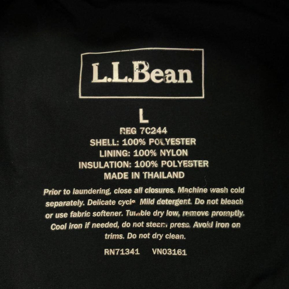 L.L.Bean エルエルビーン ノーカラーコート L ブラック ライナー付き レディース