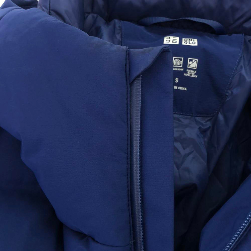 UNIQLO ユニクロ シームレス ダウンジャケット S ブルー メンズ