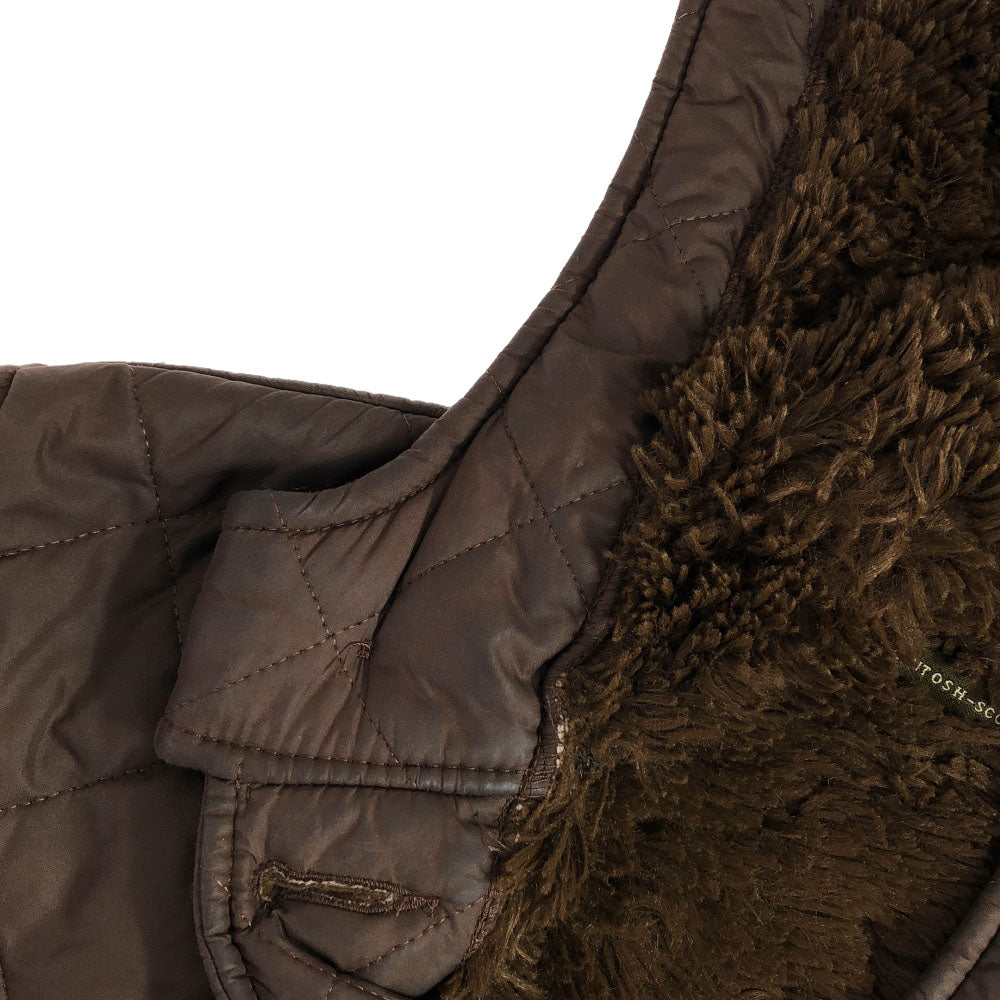 MACKINTOSH SCOTLAND マッキントッシュスコットランド 英国製 キルティングジャケット 38 ブラウン 裏ボア レディース