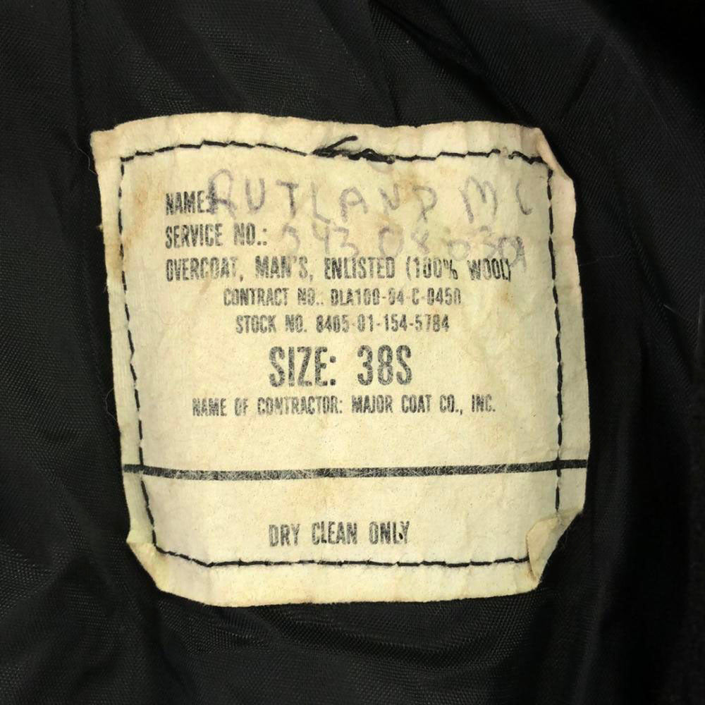 アメリカ海軍 80s ウール DLA ヴィンテージ ピーコート 38S ブラック US NAVY メンズ