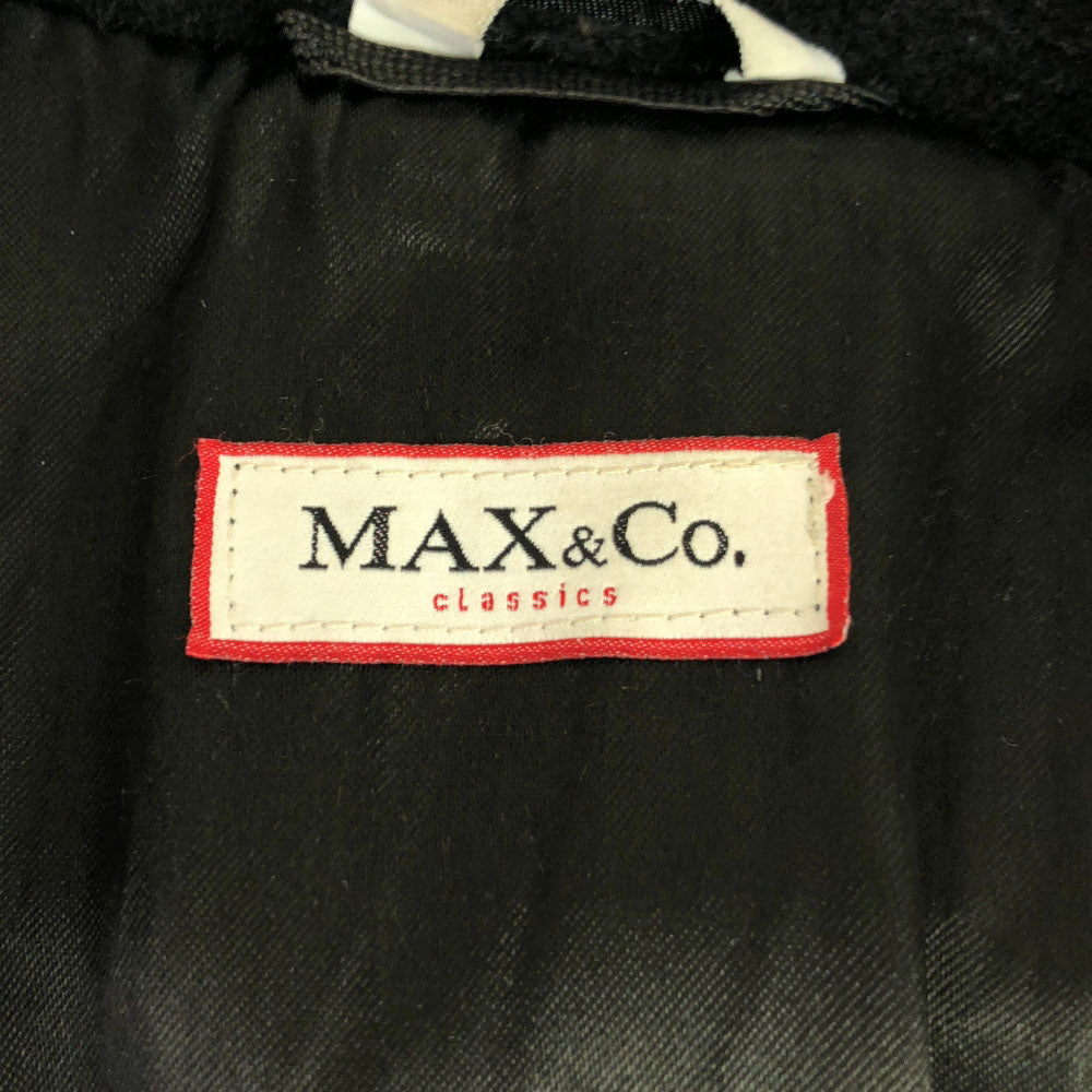 MAX&CO マックスアンドコー イタリア製 ウール チェスターコート 42 ブラック レディース