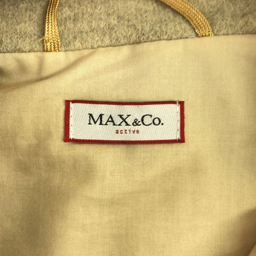 MAX&CO マックスアンドコー イタリア製 ウール ジップ コート 38 ライトベージュ 圧縮ウール レディース
