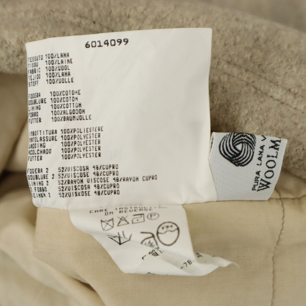 MAX&CO マックスアンドコー イタリア製 ウール ジップ コート 38 ライトベージュ 圧縮ウール レディース