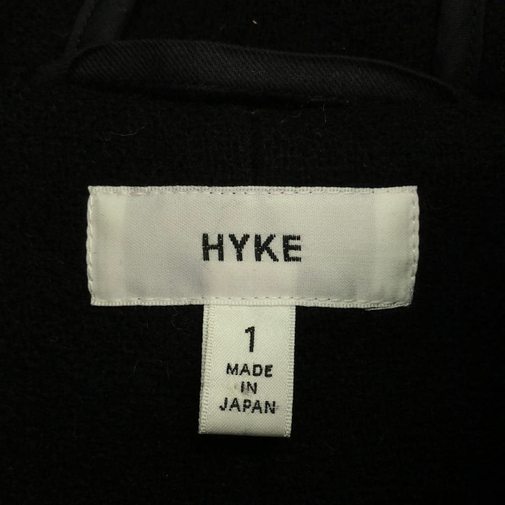 HYKE ハイク 日本製 ウールブレンド ダッフルコート 1 ブラック レディース