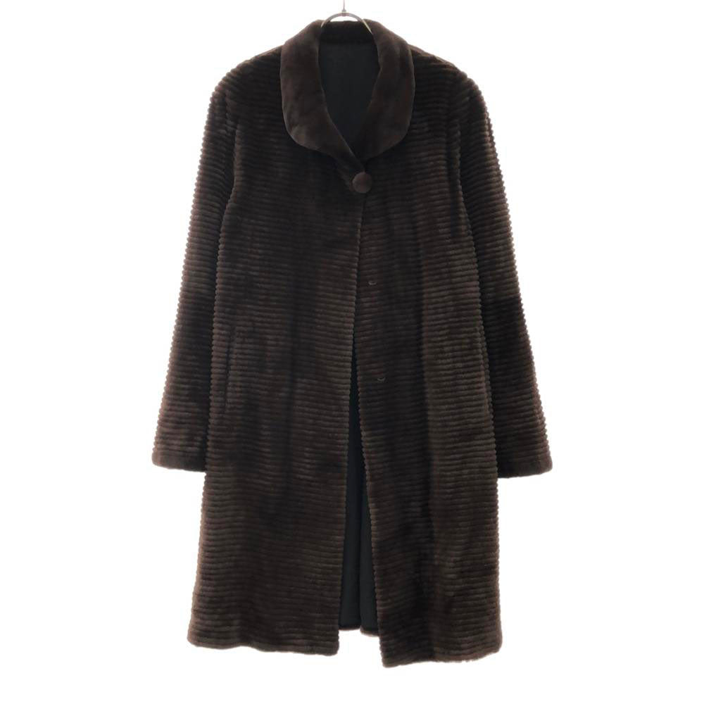SAGA MINK サガミンク ファーコート F ブラウン 毛皮 レディース