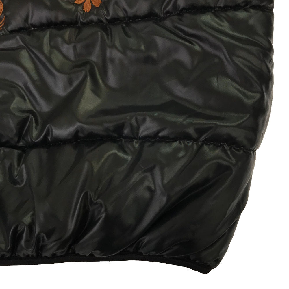 KARAKURI TAMASHII 絡繰魂 和柄刺繍 中綿ジャケット M ブラック KARAKURITAMASHII メンズ