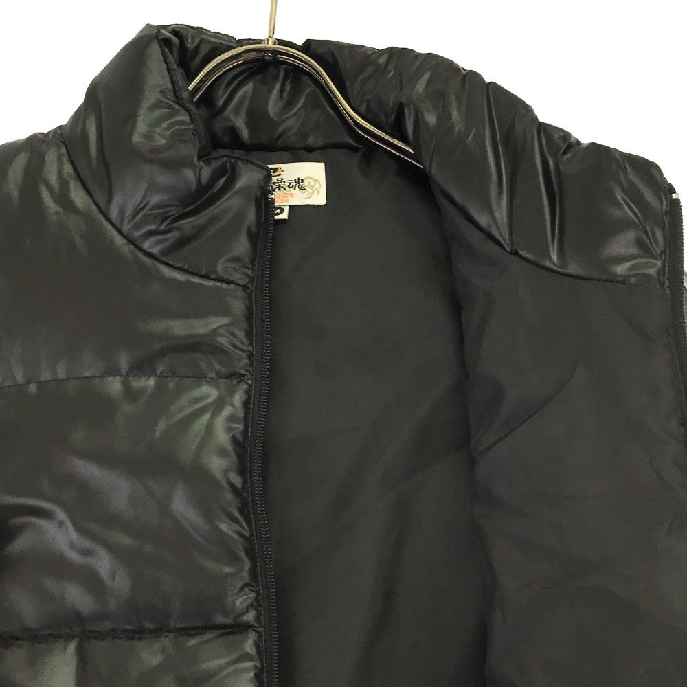 KARAKURI TAMASHII 絡繰魂 和柄刺繍 中綿ジャケット M ブラック KARAKURITAMASHII メンズ