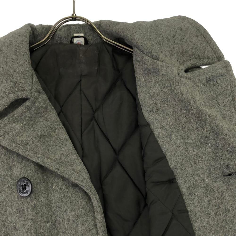 ヴィンテージ 80s USA製 ピーコート L グレー VINTAGE 裏地付き メンズ