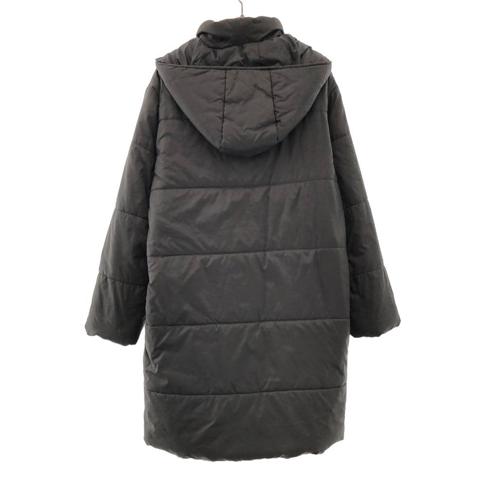 MAX&CO マックスアンドコー フーディー 中綿コート 36 グレー ダブルジップ レディース