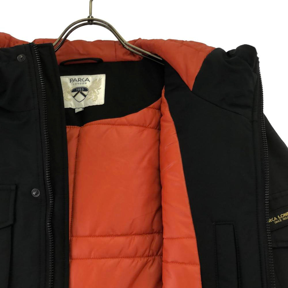 PARKA LONDON パーカロンドン 中綿ジャケット M ブラック ダブルジッパー 裏地付き メンズ
