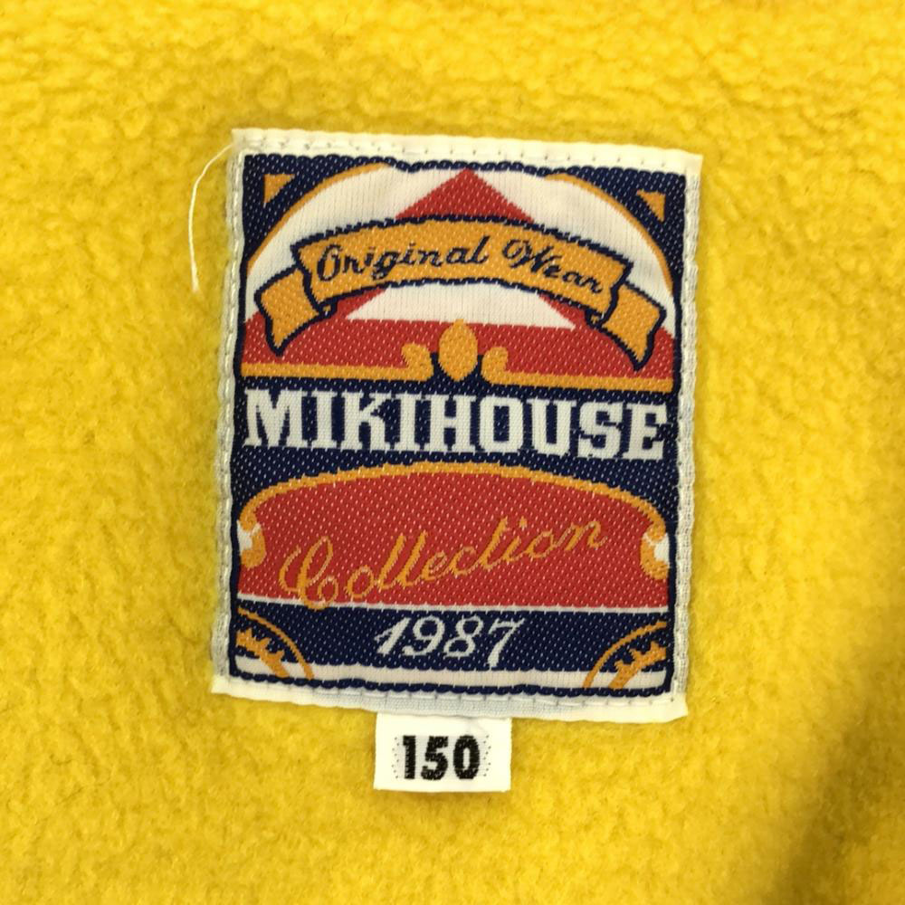 mikihouse ミキハウス プリント ナイロンジャケット 150 グリーン 裏フリース キッズ
