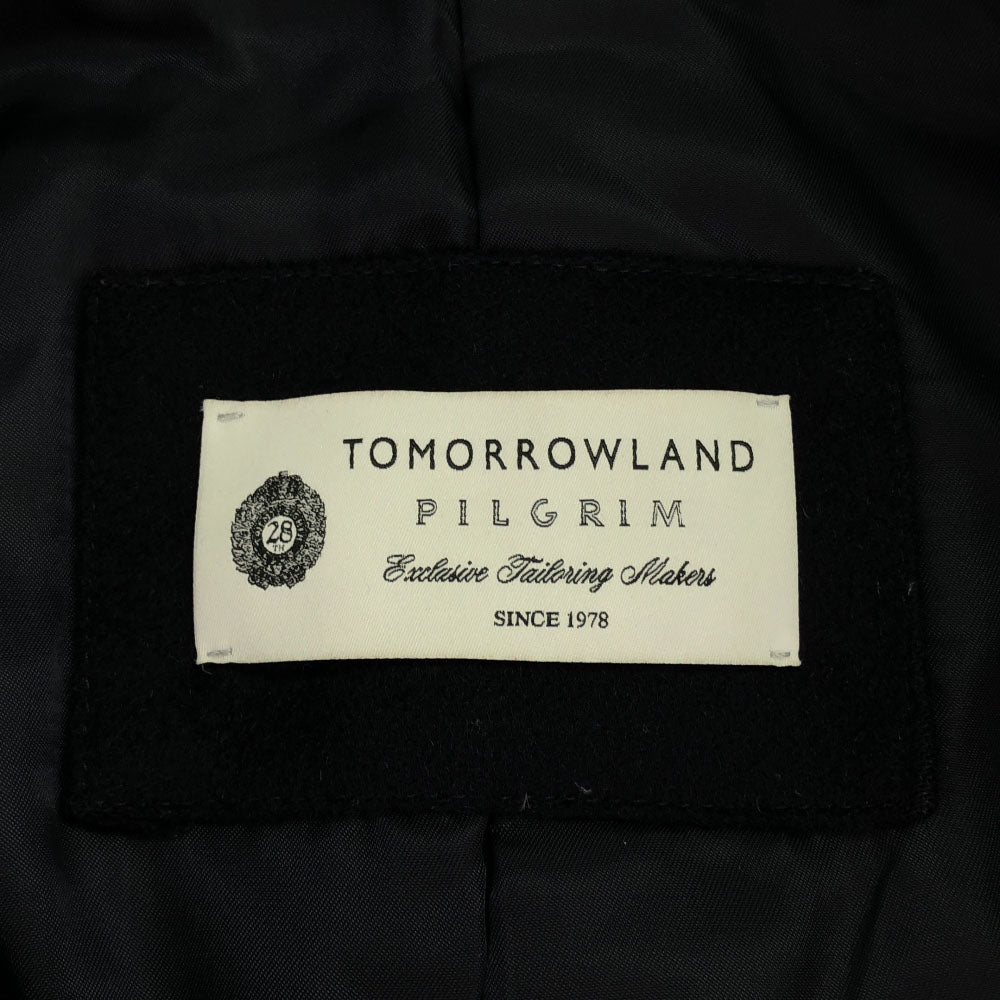 TOMORROWLAND トゥモローランド ピルグリム ウール カシミヤブレンド ロングコート 48 ネイビー メンズ