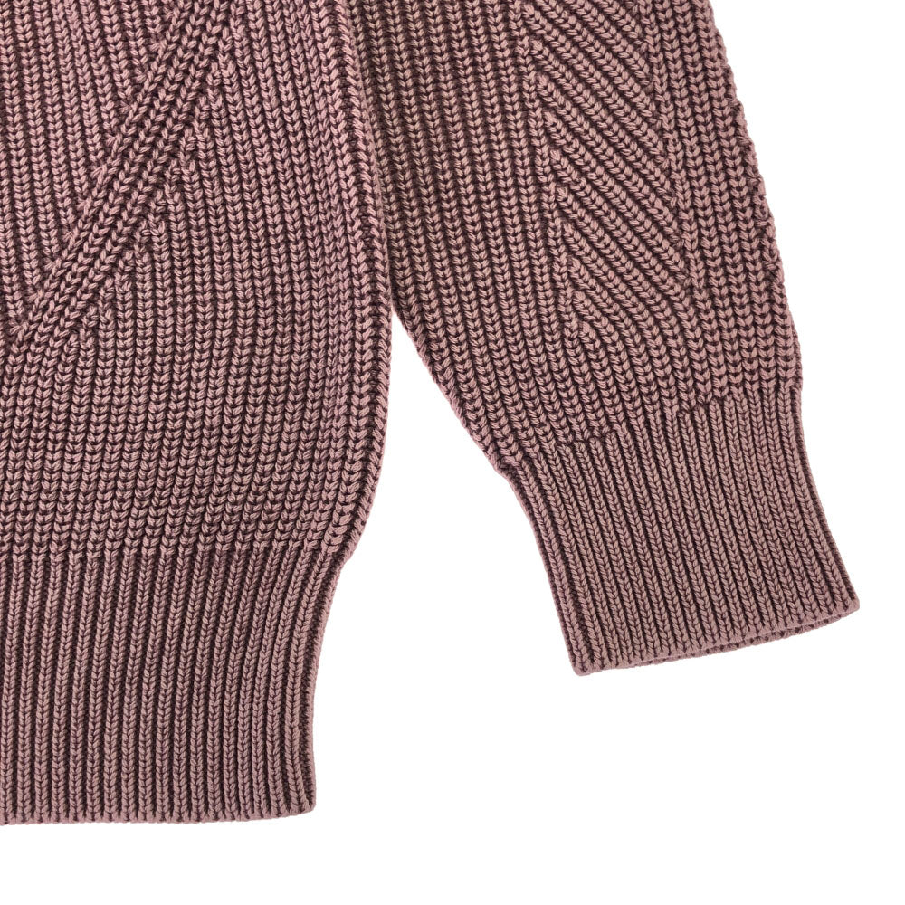 DEMYLEE デミリー 長袖 コットン ニット S スモークピンク系 セーター レディース