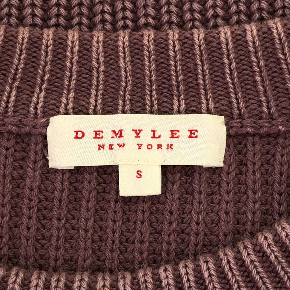 DEMYLEE デミリー 長袖 コットン ニット S スモークピンク系 セーター レディース