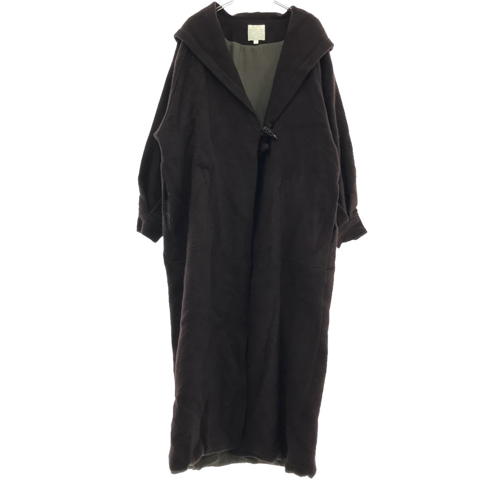 FILL THE BILL フィルザビル 日本製 ウールブレンド フード付き ロングコート 1 ブラウン レディース