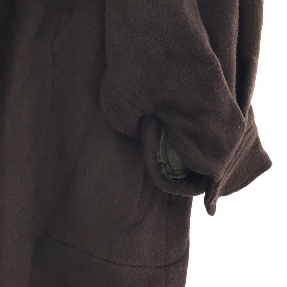 FILL THE BILL フィルザビル 日本製 ウールブレンド フード付き ロングコート 1 ブラウン レディース