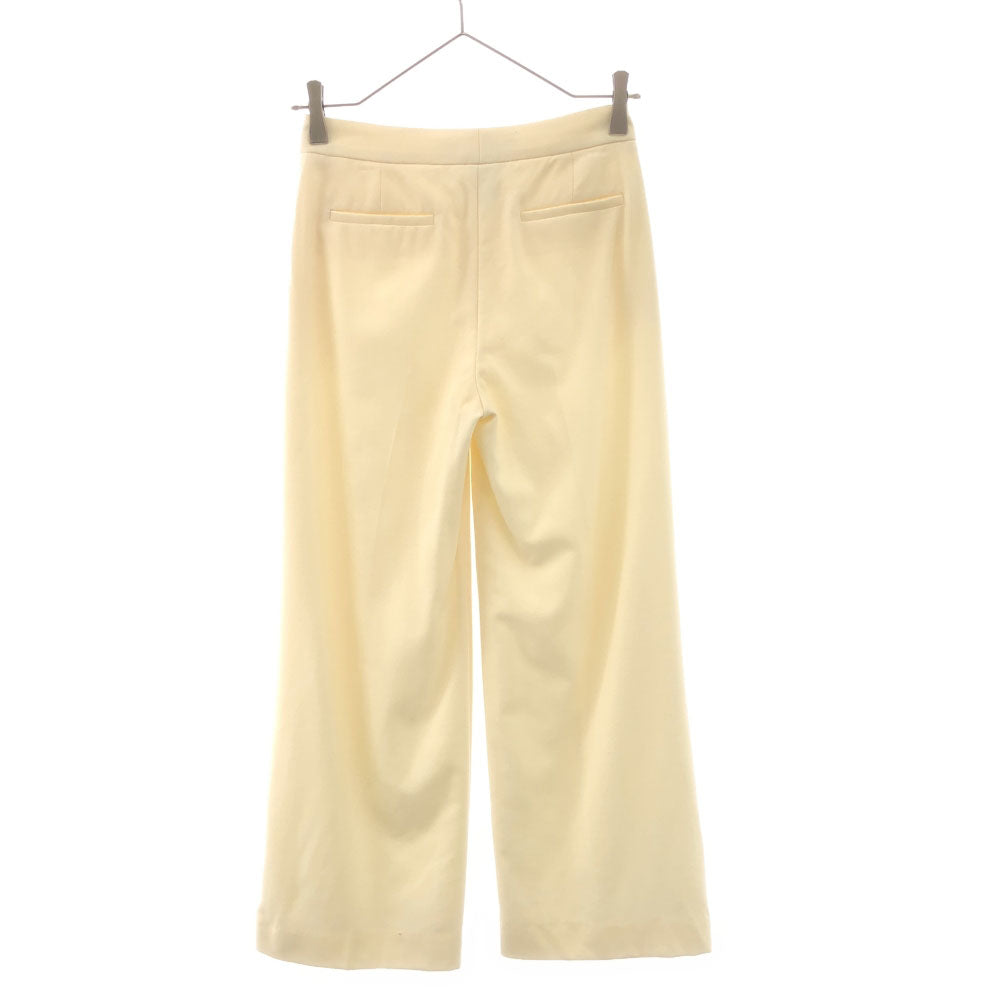 セオリーリュクス 日本製 ウール ワイドパンツ 32 オフホワイト theory luxe ぺチパンツ付き レディース