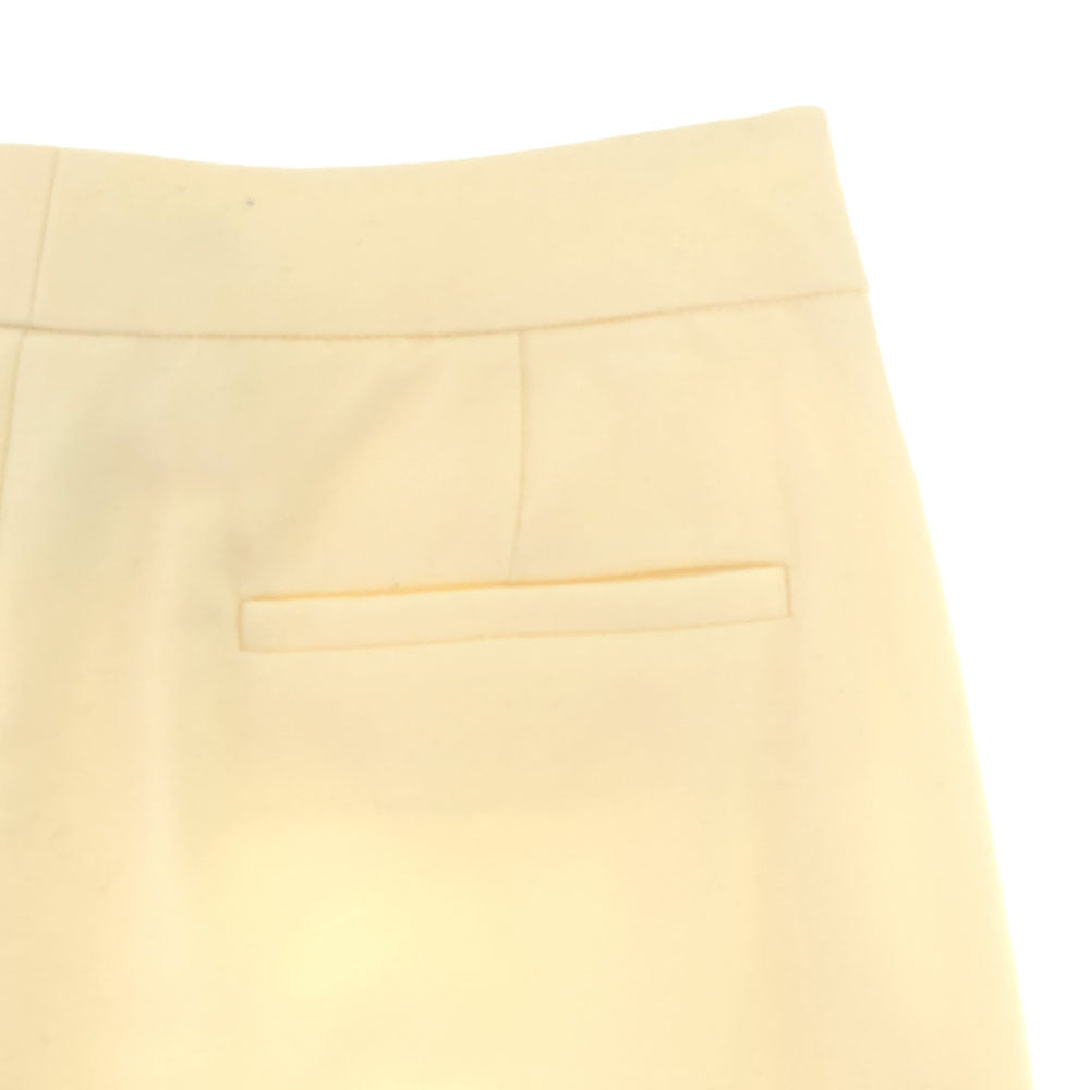 セオリーリュクス 日本製 ウール ワイドパンツ 32 オフホワイト theory luxe ぺチパンツ付き レディース