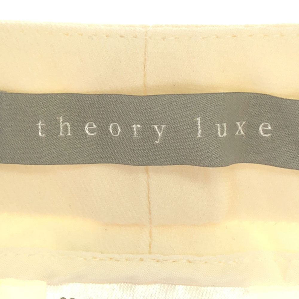セオリーリュクス 日本製 ウール ワイドパンツ 32 オフホワイト theory luxe ぺチパンツ付き レディース