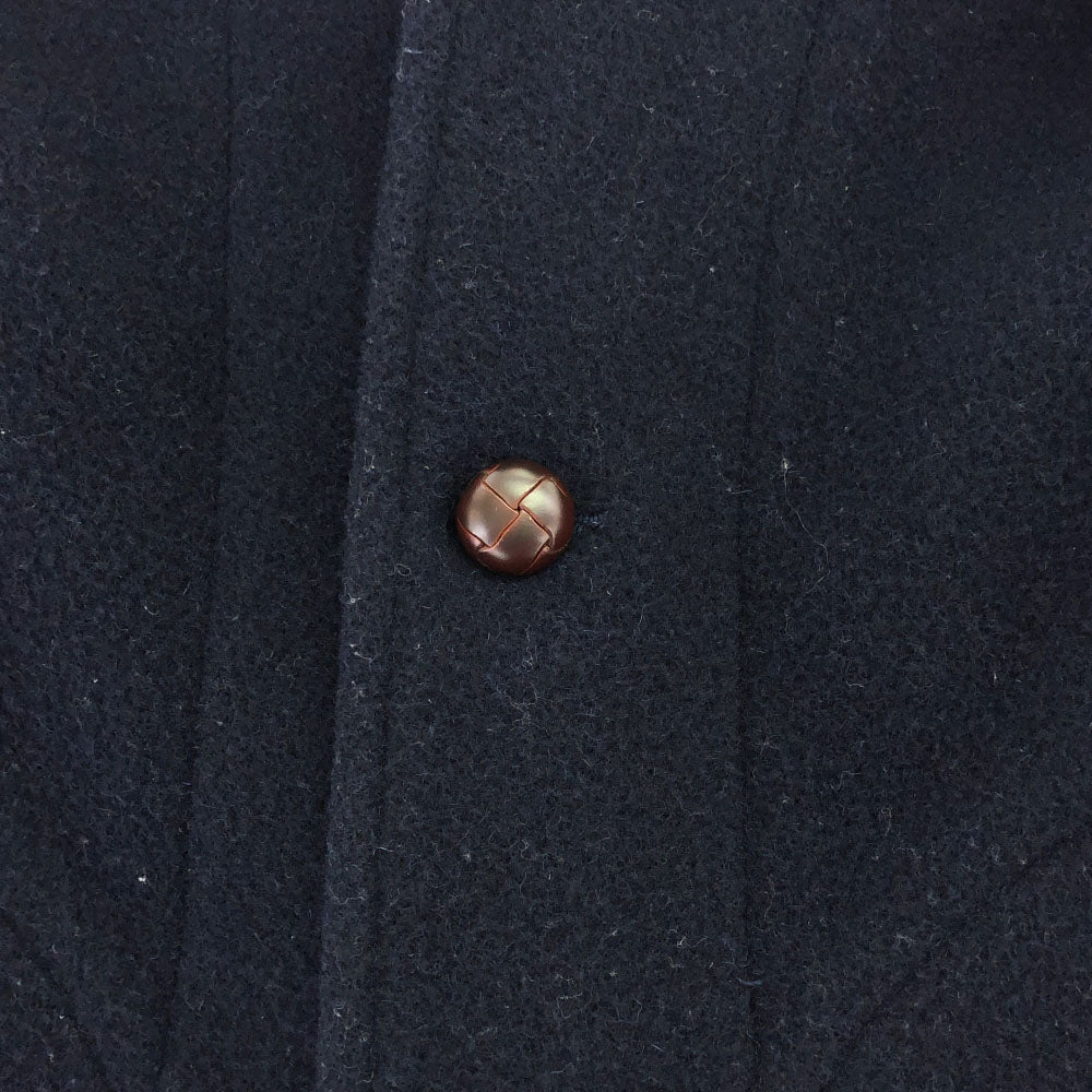 Danton ダントン ロゴワッペン フード付き メルトン ウールコート 36 ネイビー 日本製 メンズ