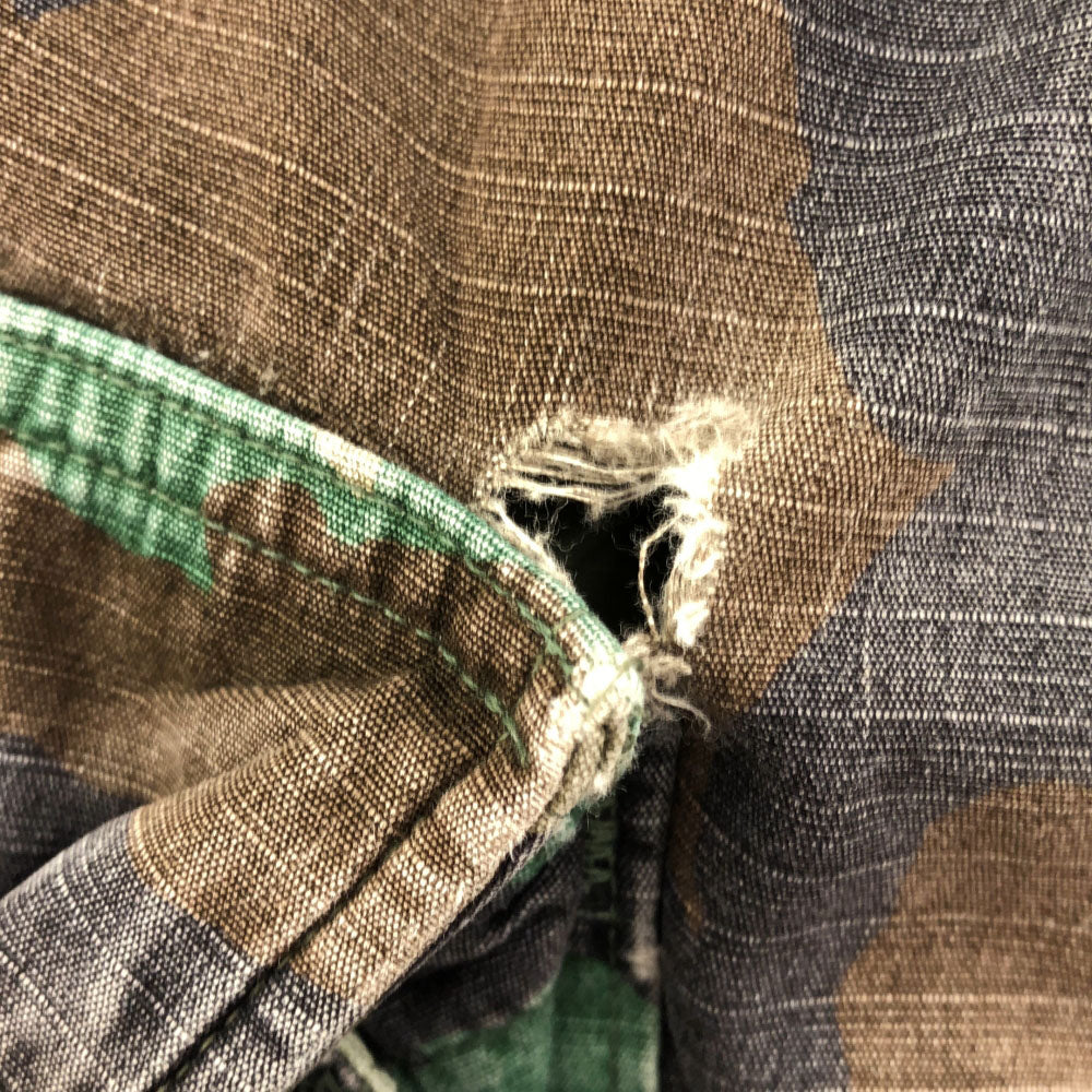 アメリカ軍 90s DLA オールド 迷彩 カーゴパンツ XS グリーン系 US ARMY ボタンフライ カモフラ メンズ