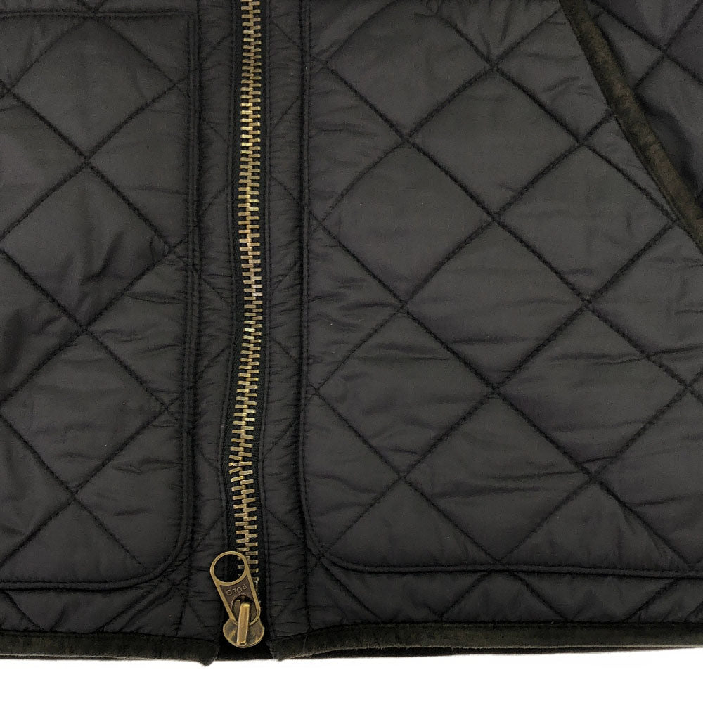 Polo by Ralph Lauren ポロバイラルフローレン ダイヤ柄 ジップジャケット M ブラウン ダブルジッパー フリース裏地 メンズ